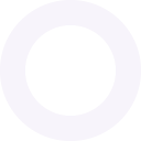 A white circle on a black background